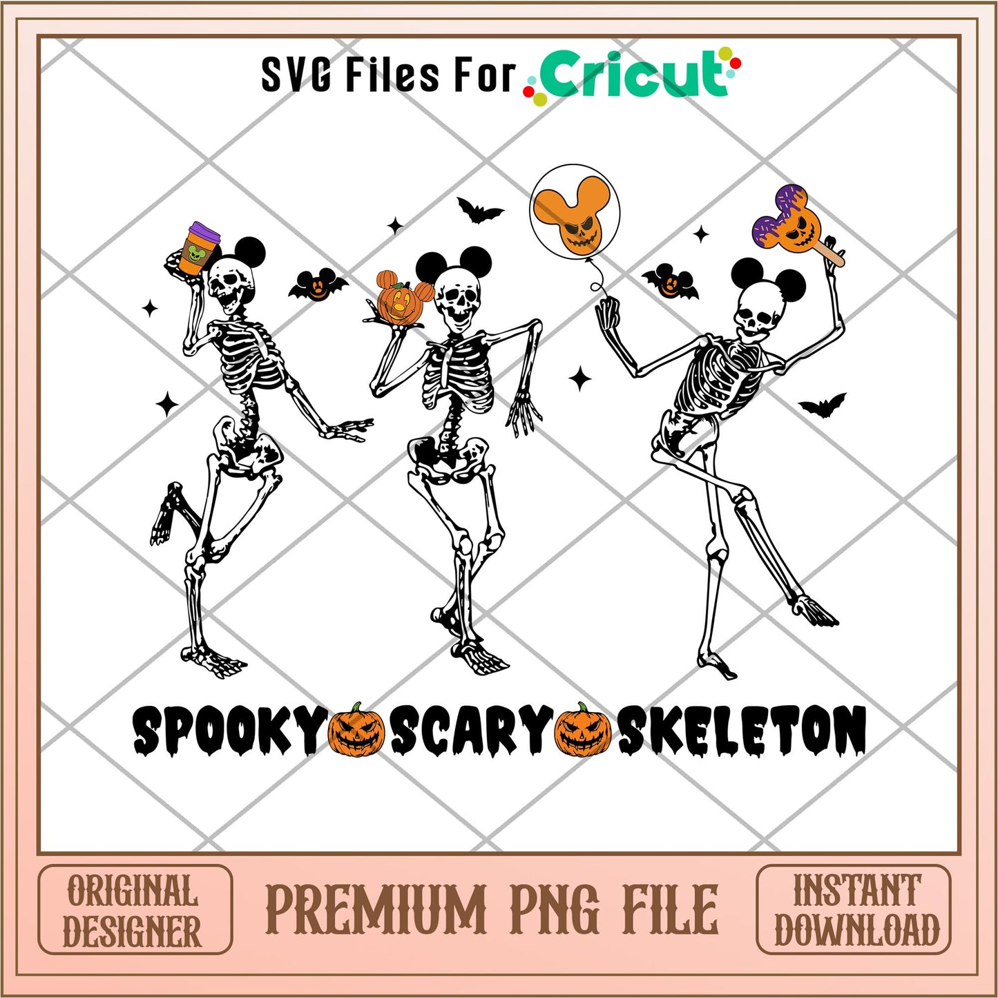 Spooky Scary Skeletons png, Disney characters png, Digital Download