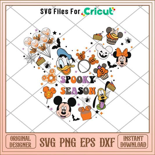 Spooky Season Halloween Snack svg, Disney characters svg, Digital Download