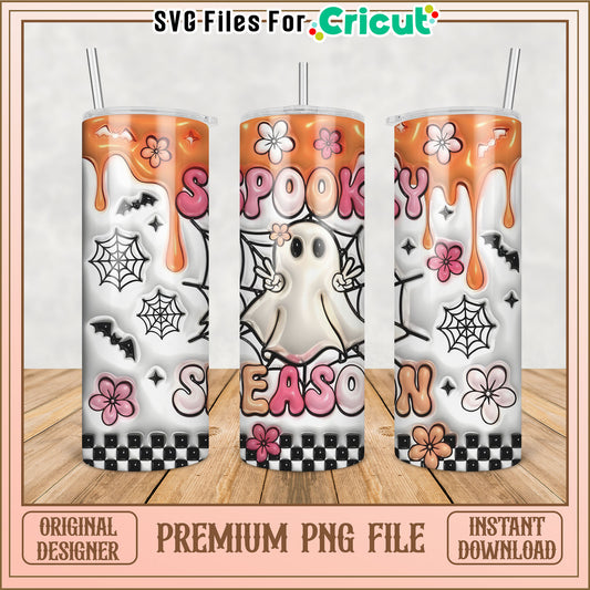 Spooky Season Tumbler Design PNG for Cricut Instant Download