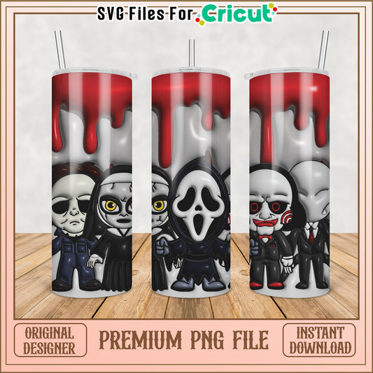 Spooky Tumbler PNG File for Halloween Crafts and Cricut Projects