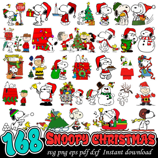 Snoopy Christmas svg Bundle, Peanuts Christmas bundle