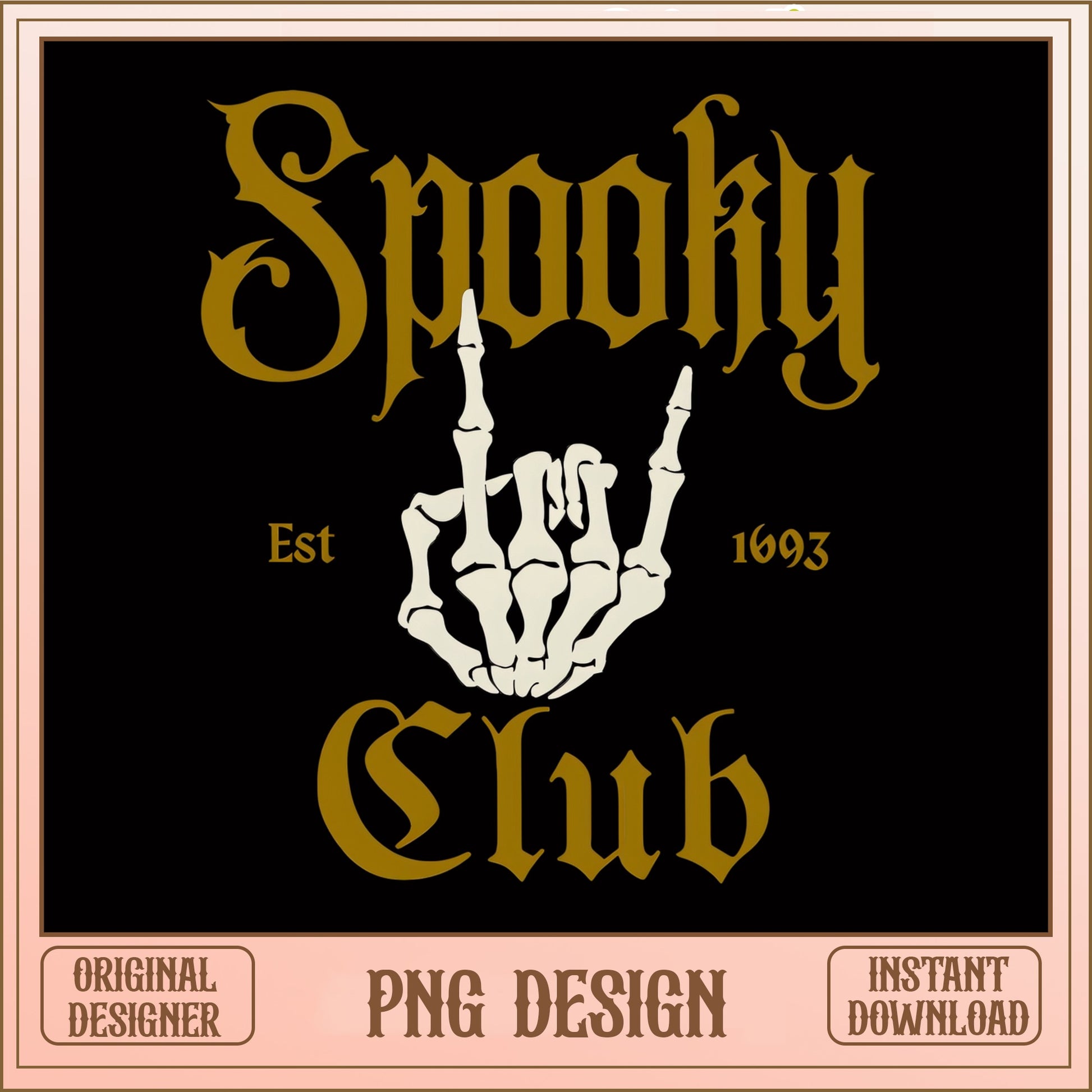 Spooky Club Skeleton Hand PNG, Halloween Skeleton PNG, Spooky PNG