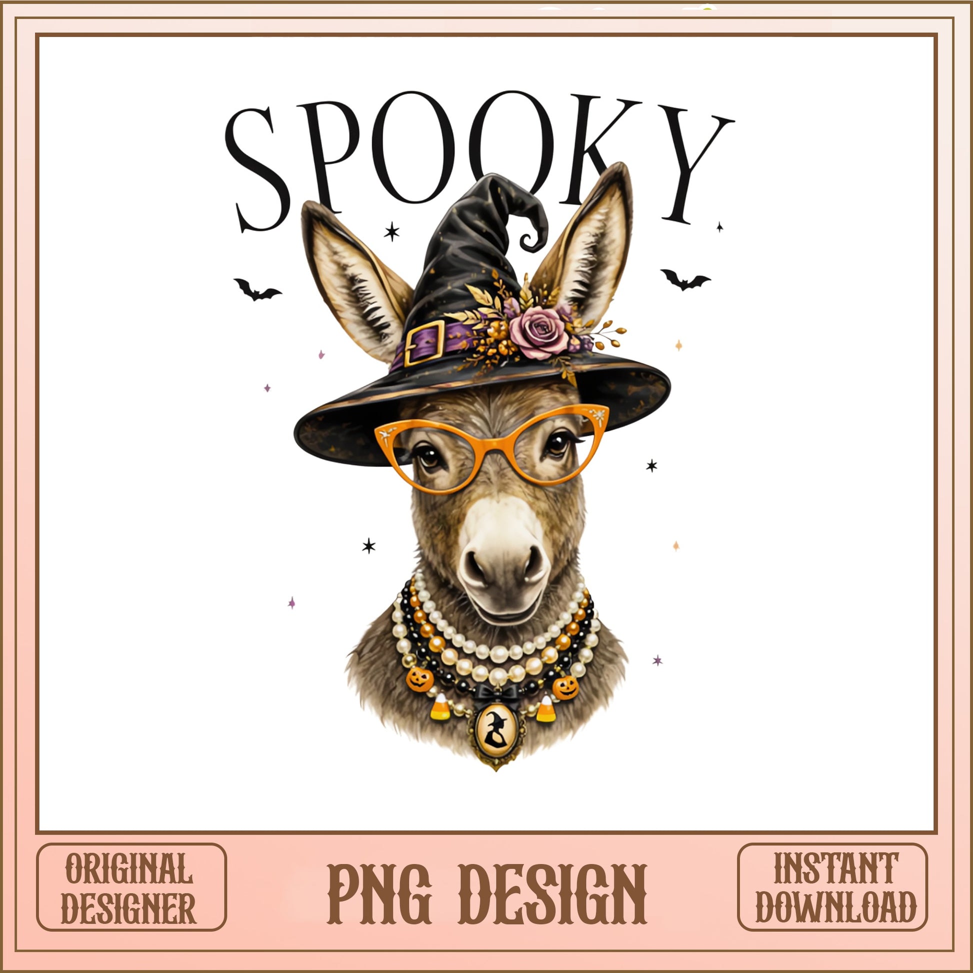Spooky Donkey Witch Halloween PNG, Funny Donkey PNG, Halloween PNG
