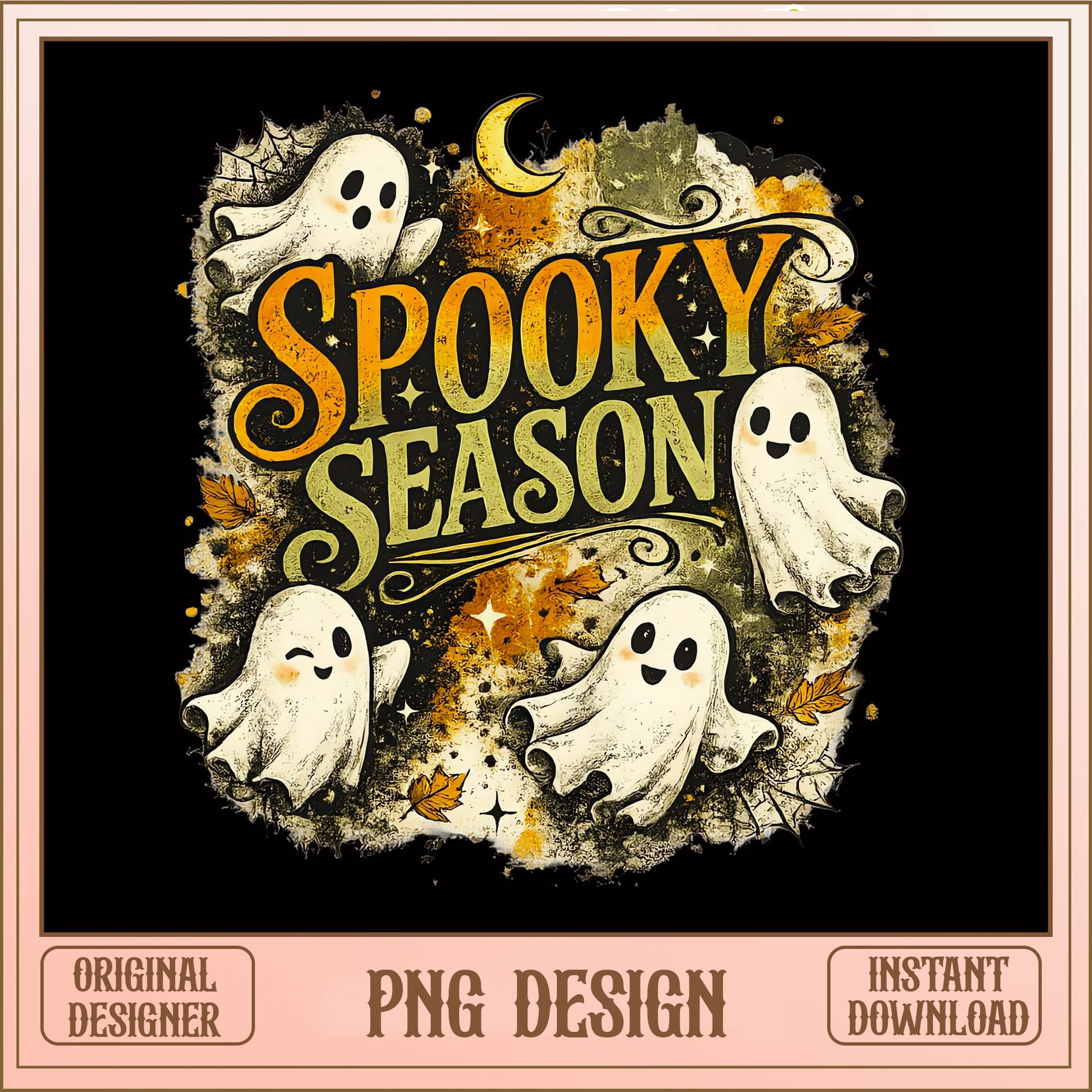 Spooky Season Ghost Halloween PNG, Cute Ghost PNG, Halloween PNG