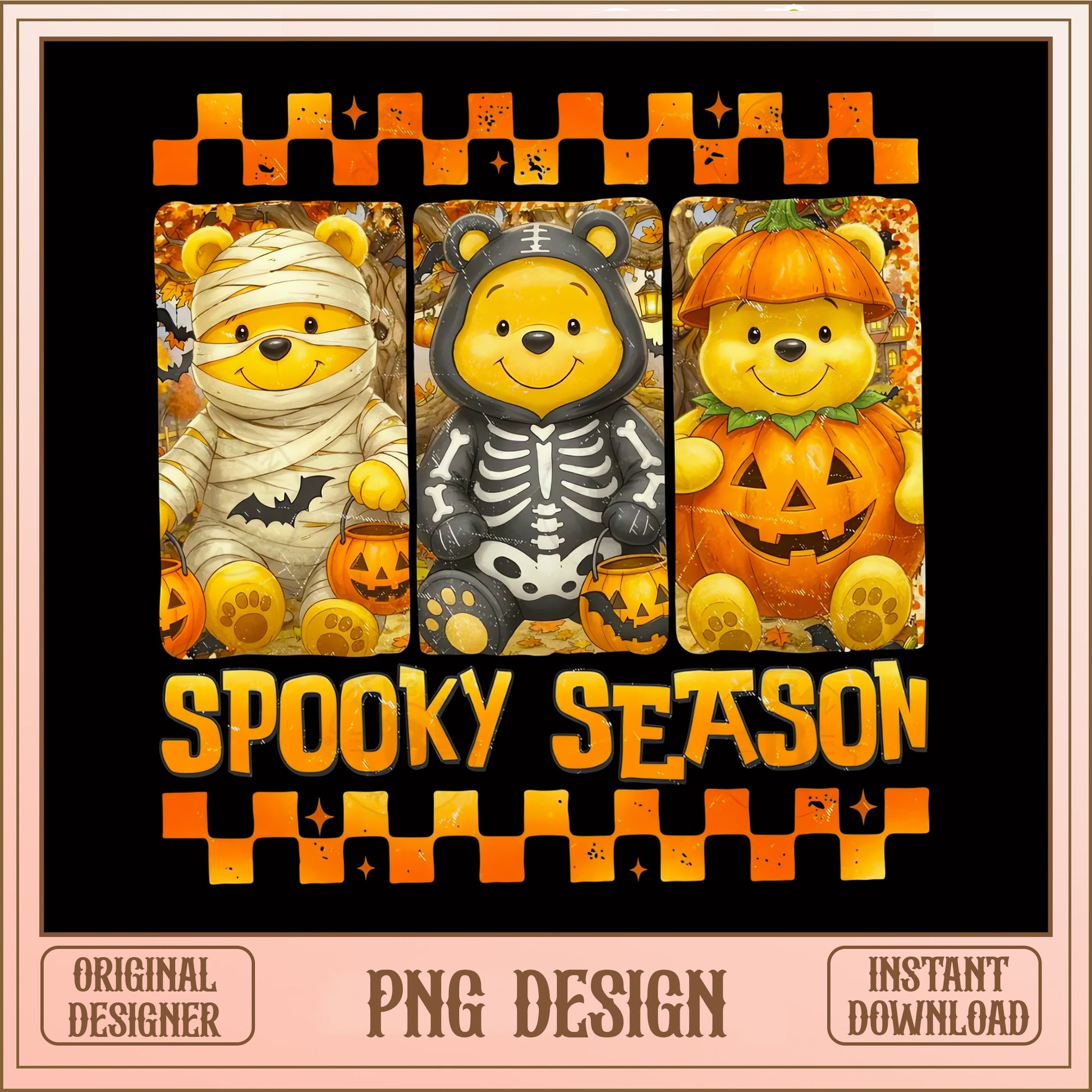 Spooky Season Pooh Bear PNG, Halloween Costume PNG, Disney PNG