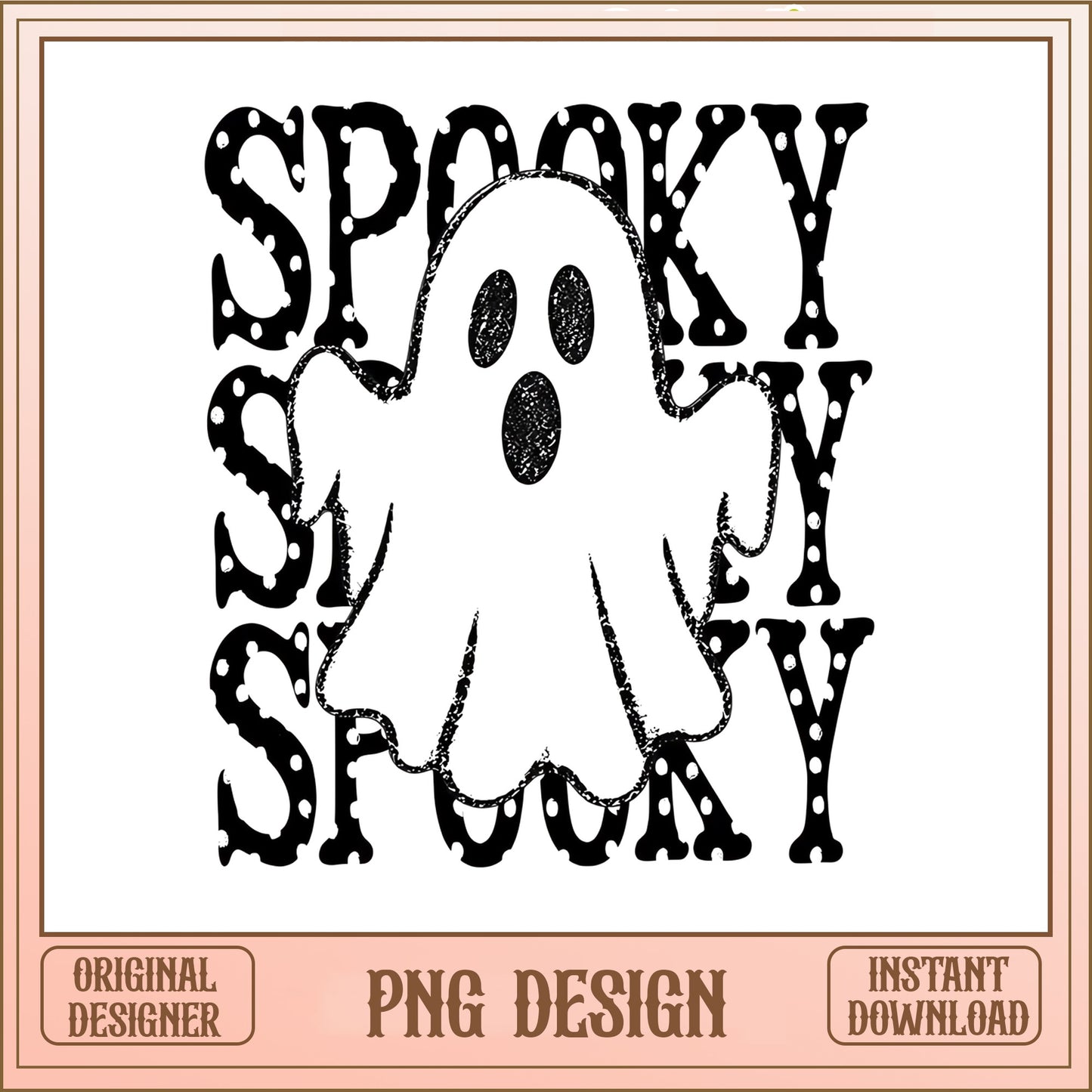 Spooky Spooky Spooky Ghost PNG, Halloween Ghost Design, Cute Ghost PNG