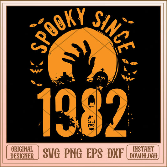 Spooky since 1982 svg, Halloween characters svg, digital download