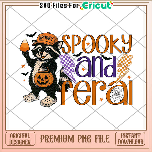 Spooky and feral png, creepy vibe png, wild spooky png