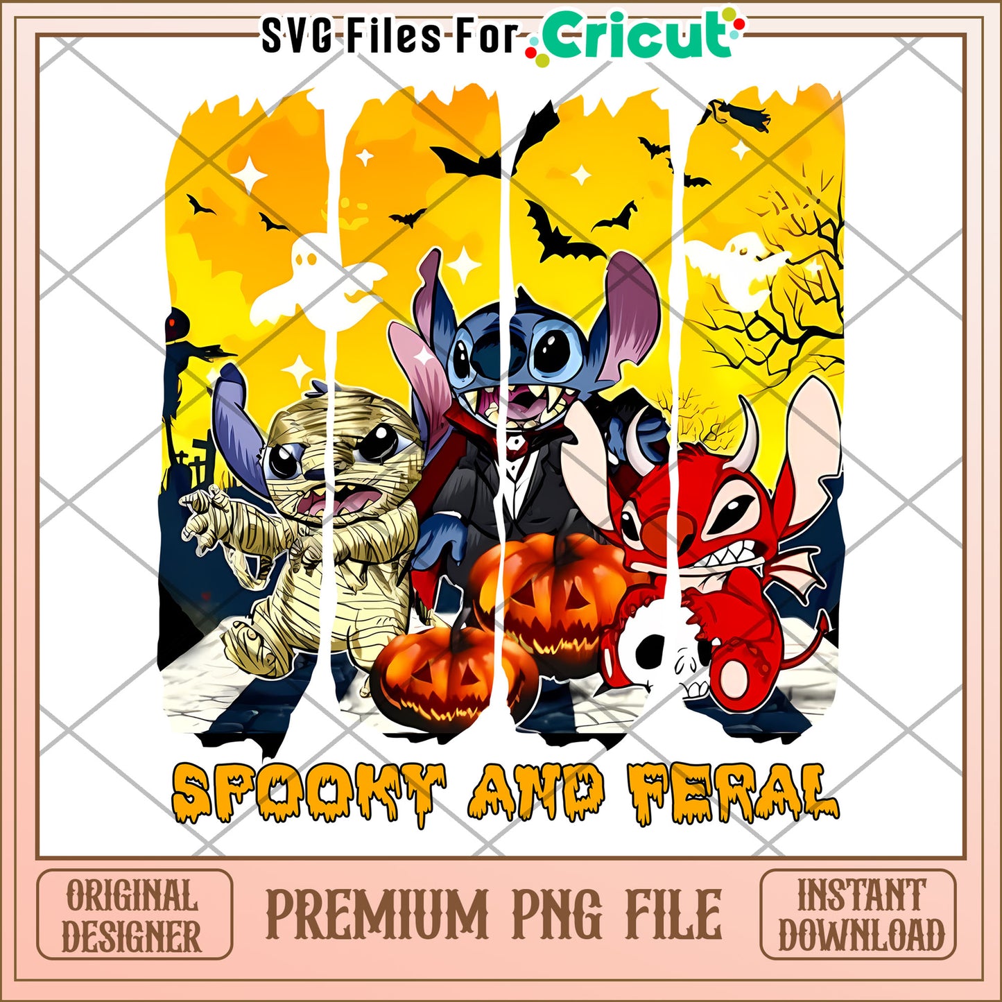 Spooky and feral stitch hallowenn png halloween png, spirit halloween​ png, halloween decor png