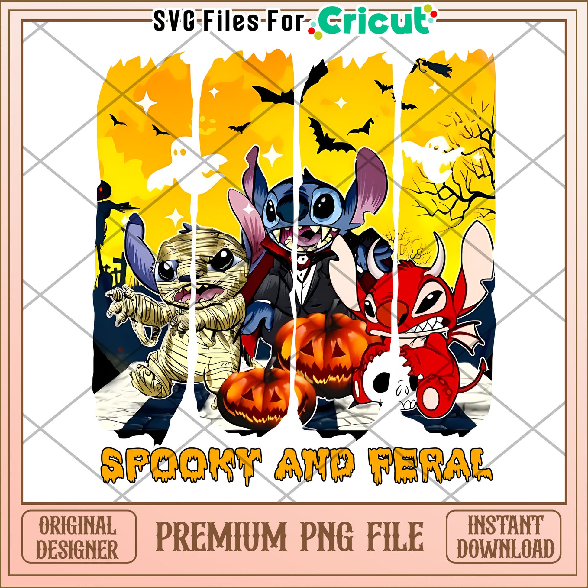 Spooky and feral stitch hallowenn png halloween png, spirit halloween​ png, halloween decor png