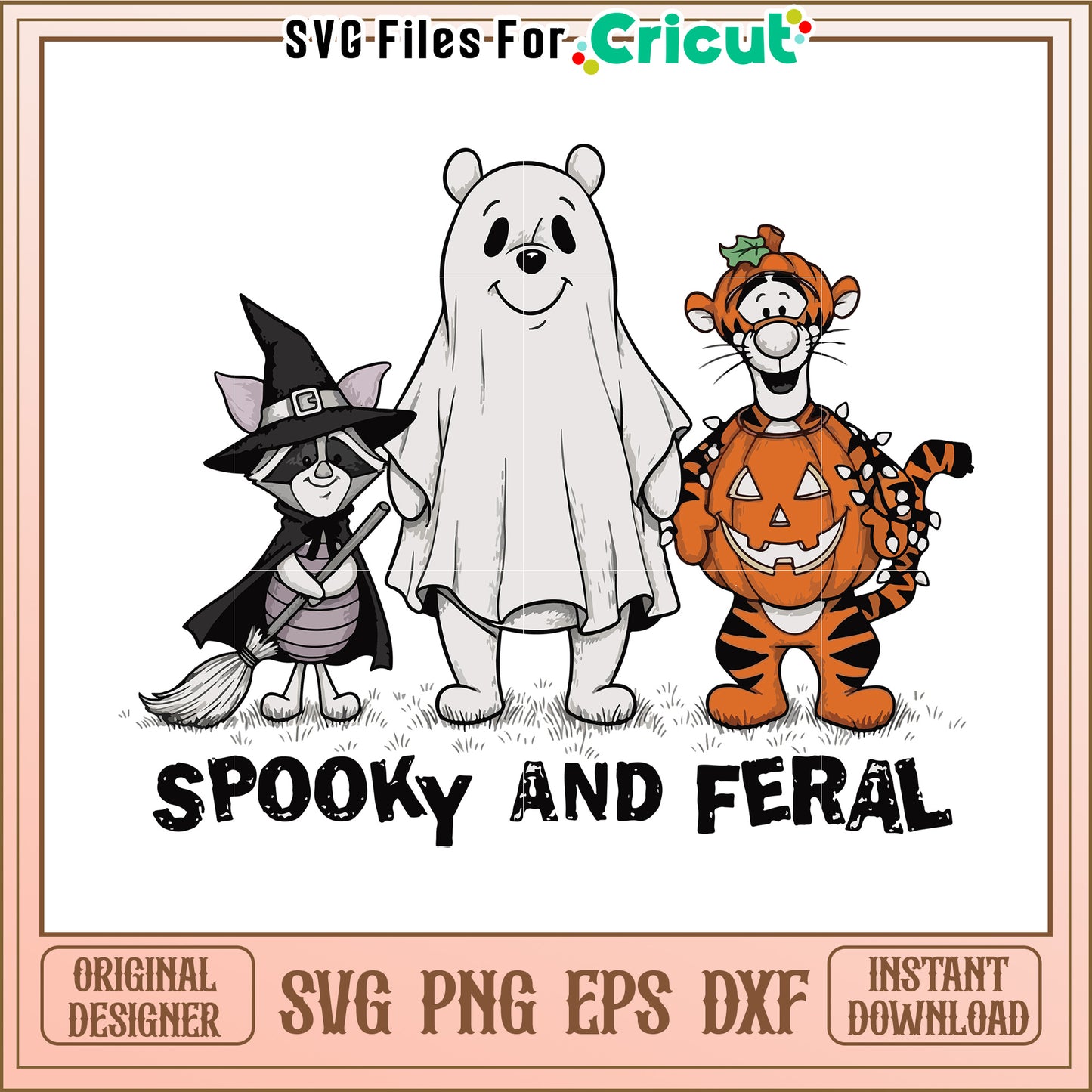 Spooky and feral svg, halloween candy svg, trick or treat svg