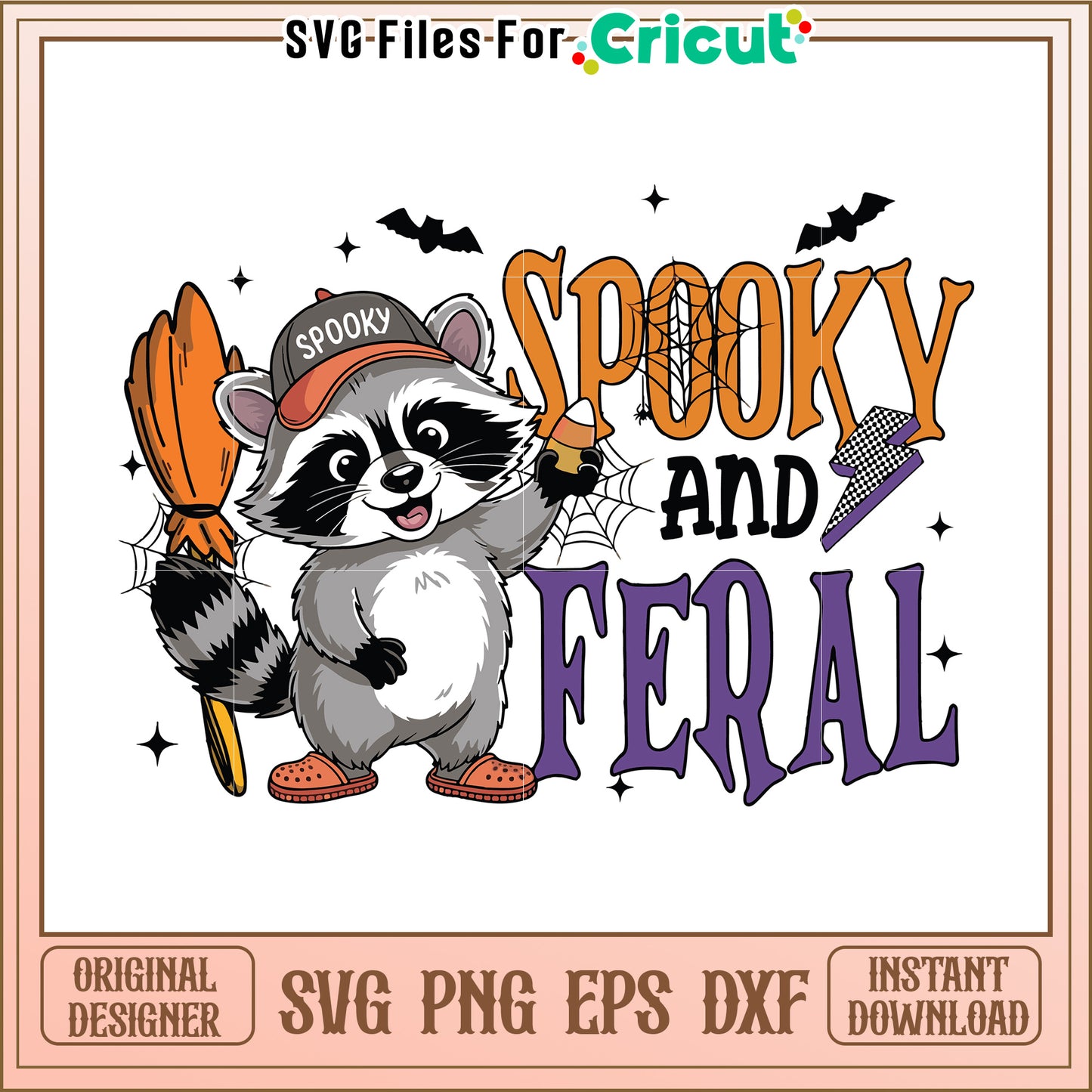 Spooky and feral svg, spooky halloween svg, halloween season svg