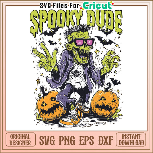 Spooky dude svg, spooky halloween svg, halloween season svg