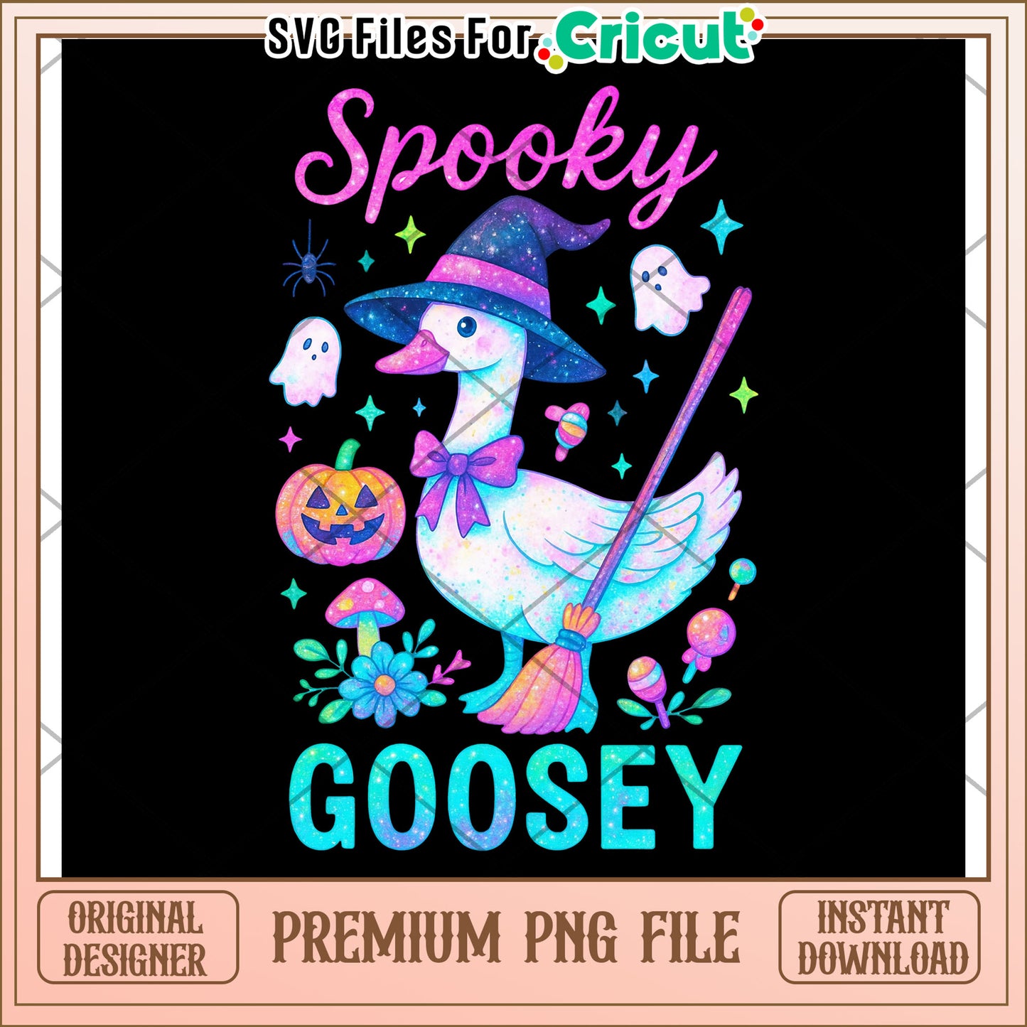 Spooky goosey png, halloween png, halloween season png