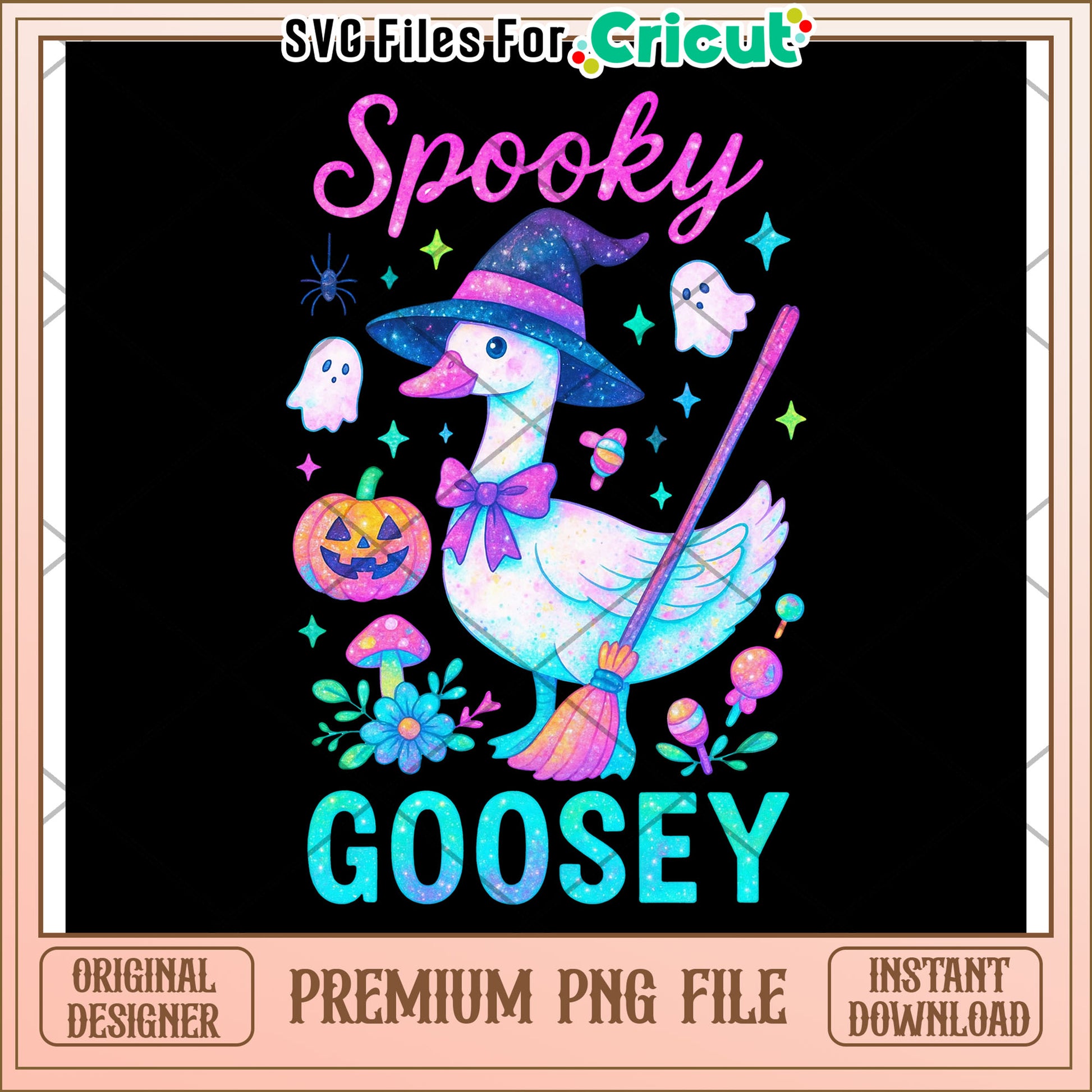 Spooky goosey png, halloween png, halloween season png