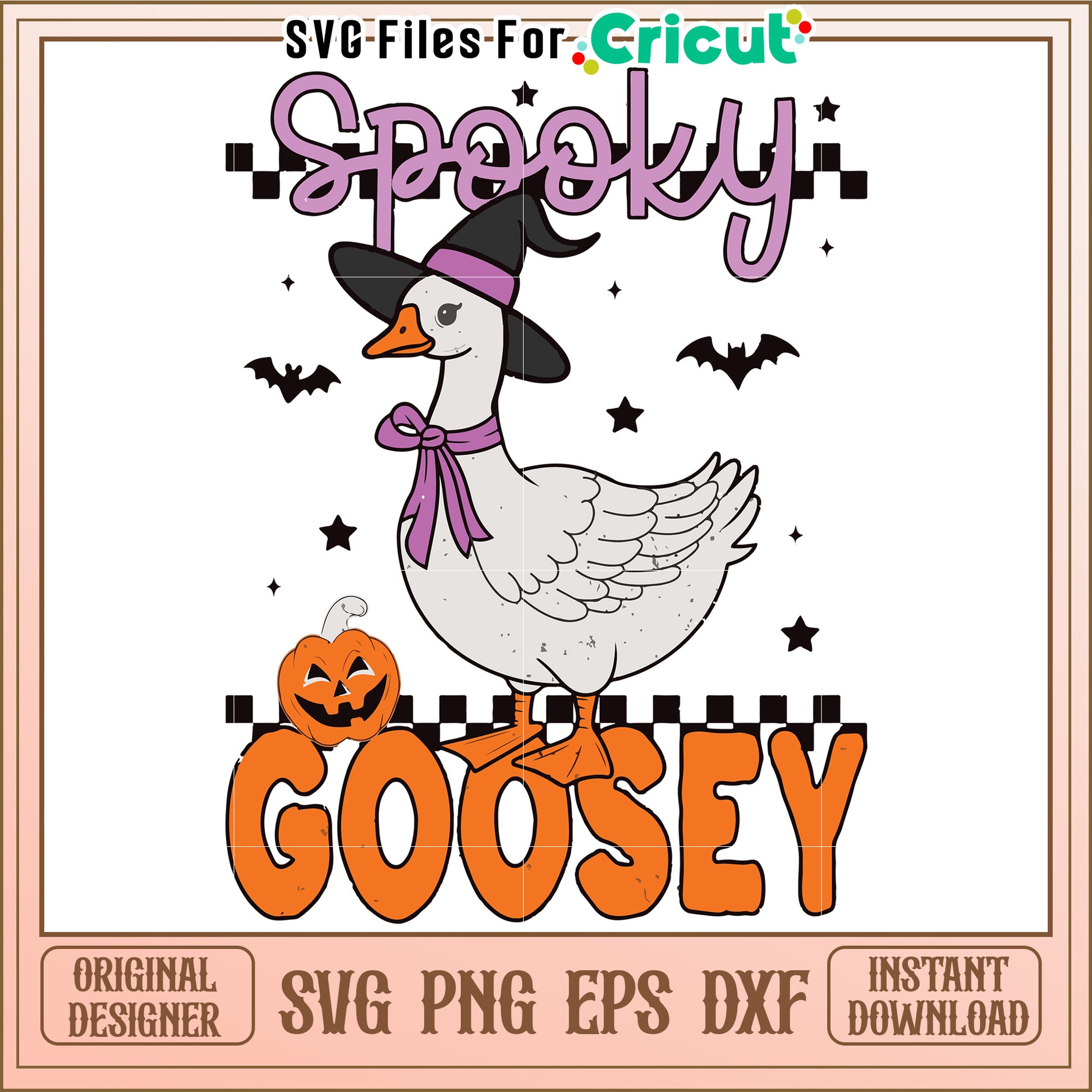 Spooky goosey svg, funny halloween svg, halloween time svg