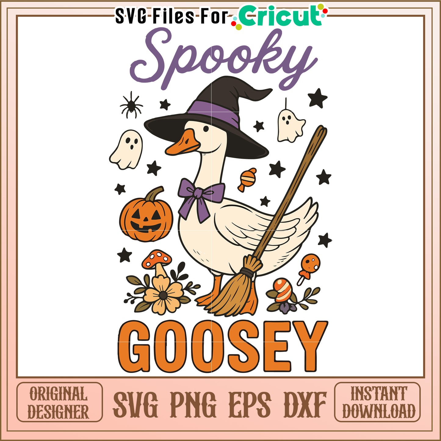 Spooky goosey svg, happy halloween svg, spirit halloween svg