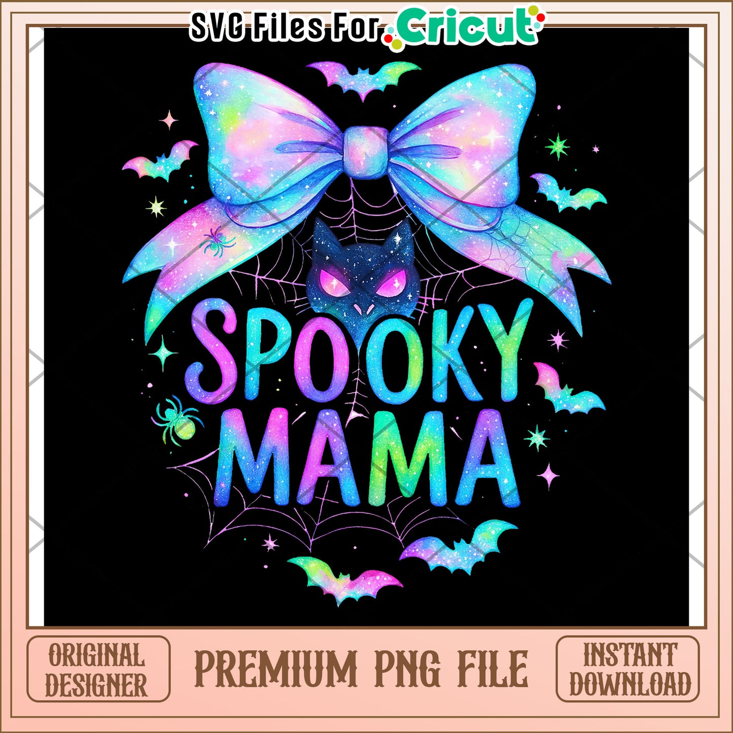 Spooky mama neon png, halloween time png, halloween decor png
