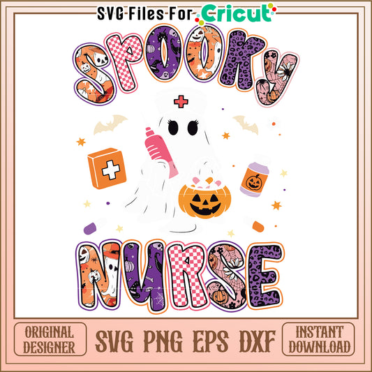 Spooky nurse svg, happy halloween svg, spirit halloween svg