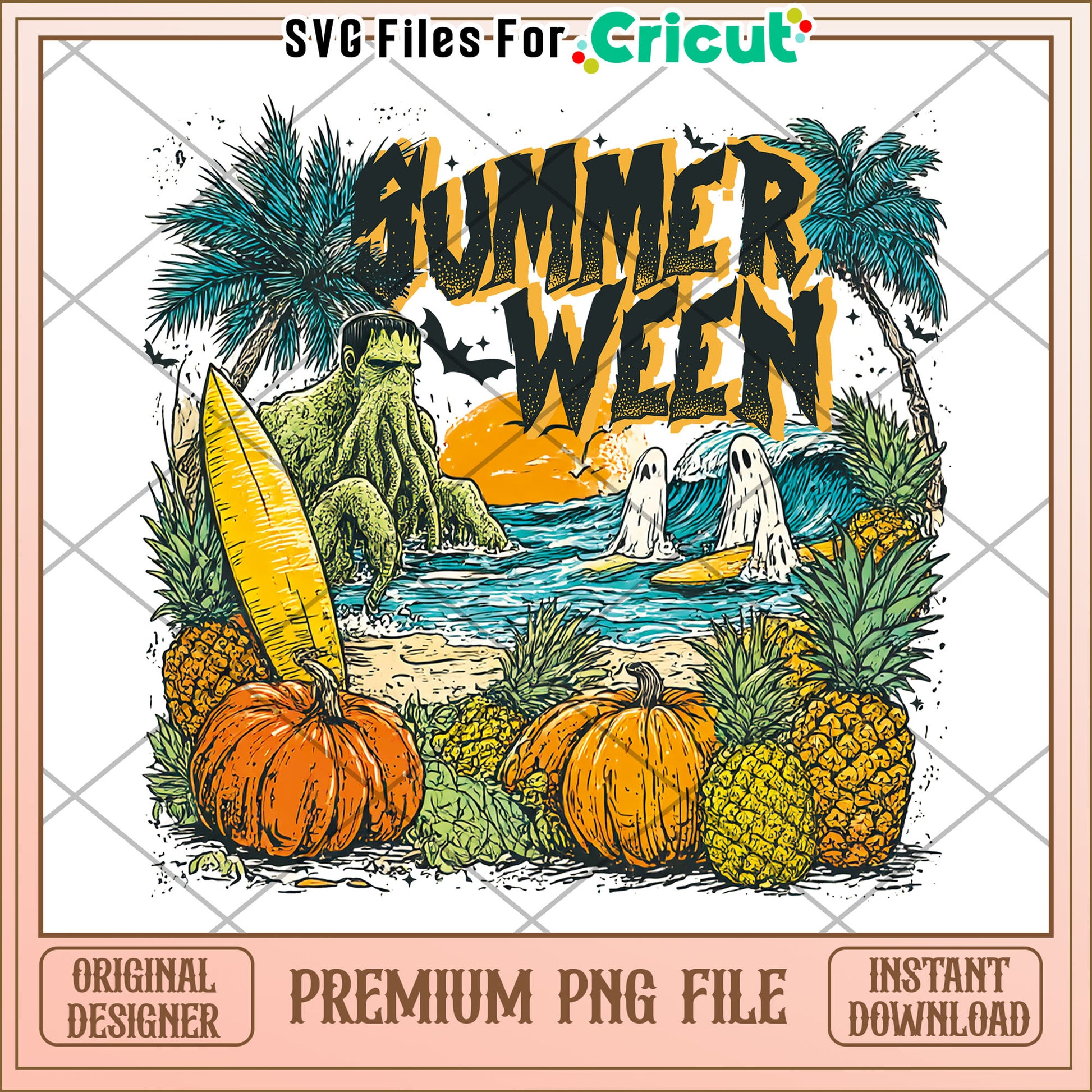 Spooky summerween png, happy halloween​ png, spooky quotes png