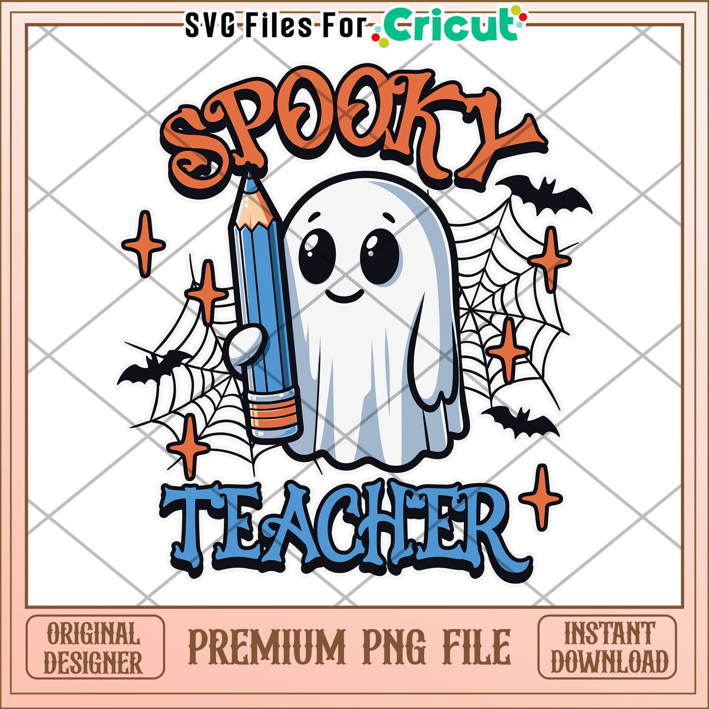Spooky teacher cute png, trick or treat  png, halloween quotes png
