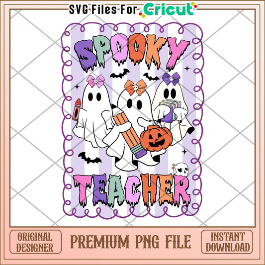 Spooky teacher png, trick or treat  png, halloween quotes png