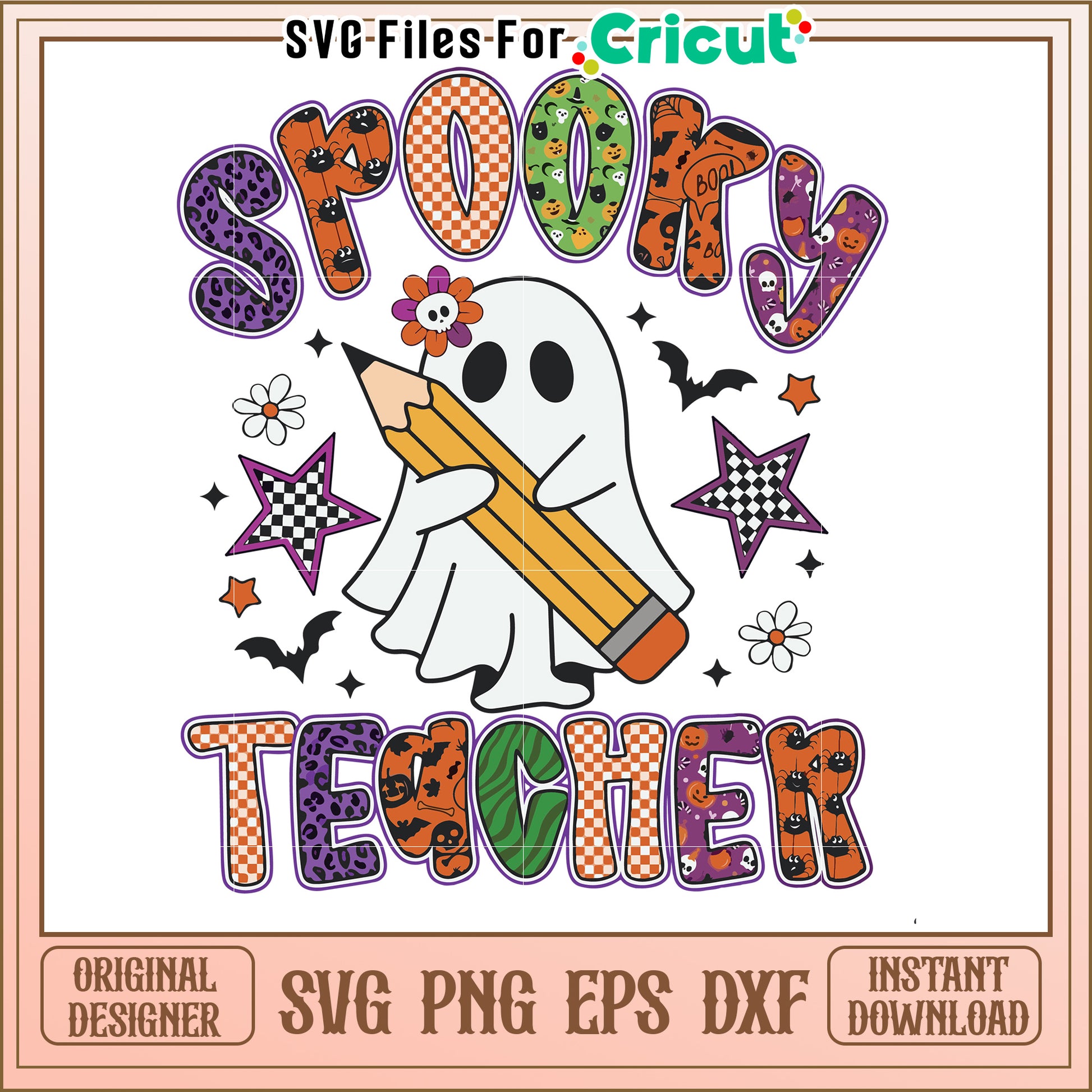 Spooky teacher svg, halloween candy svg, trick or treat svg