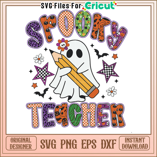 Spooky teacher svg, halloween candy svg, trick or treat svg