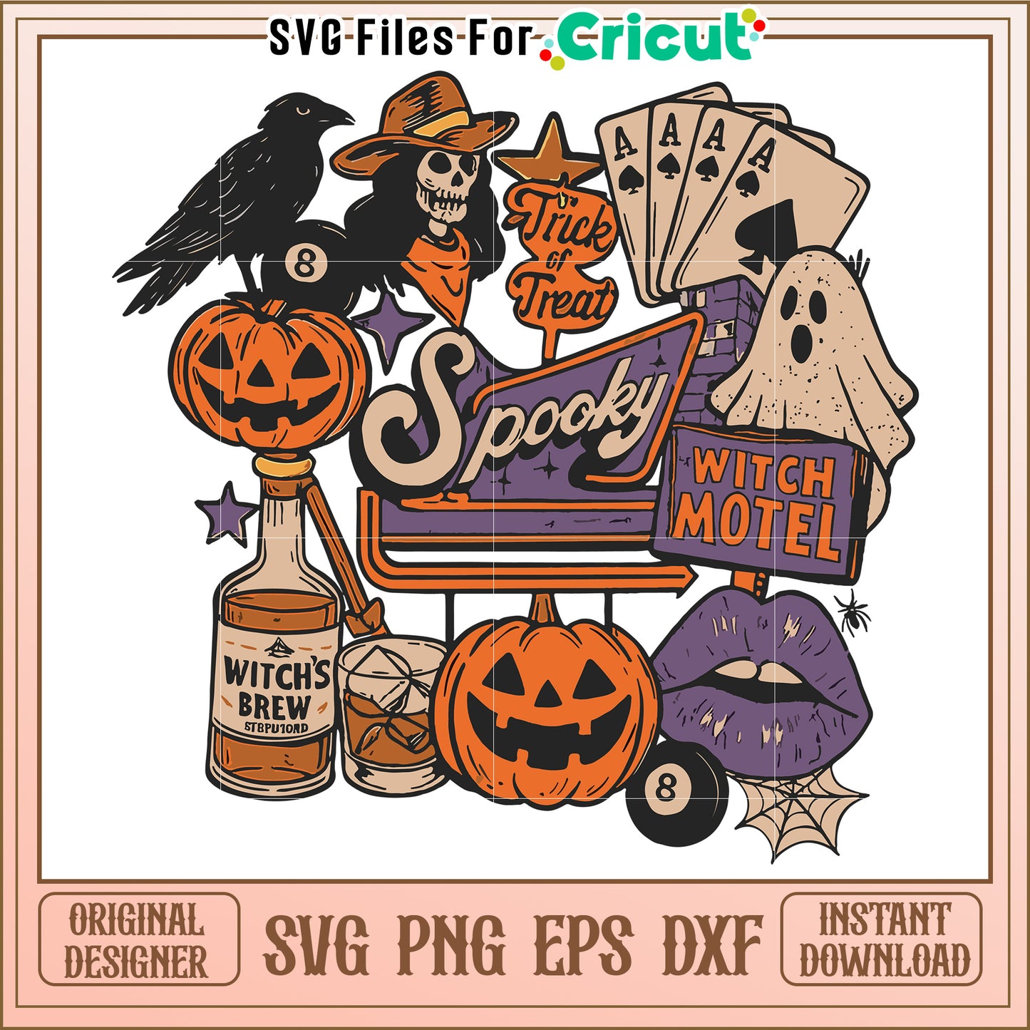 Spooky witch notel svg, funny halloween svg, halloween time svg