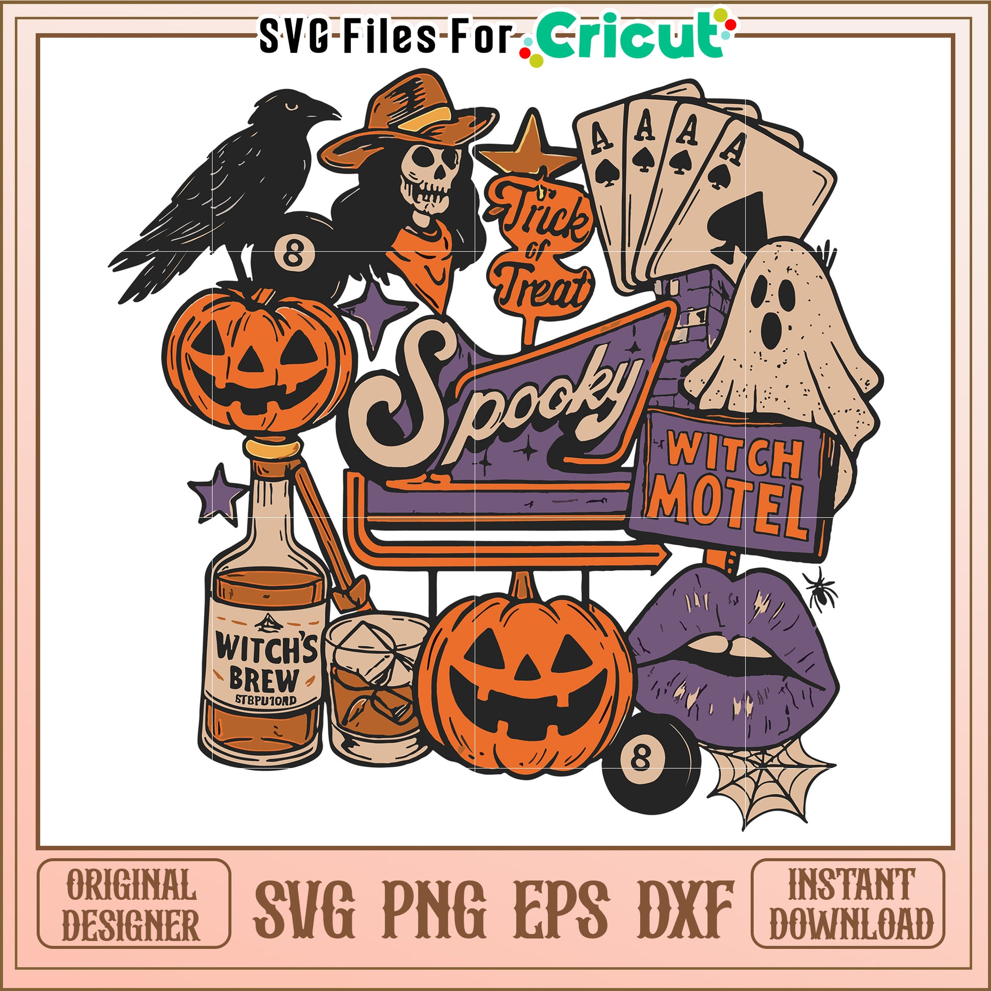 Spooky witch notel svg, funny halloween svg, halloween time svg