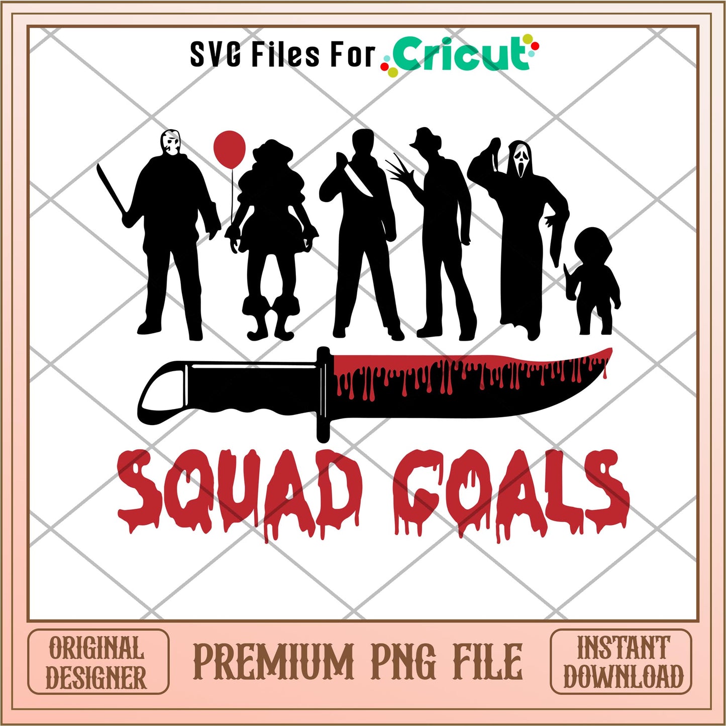 SquadGoals Horror Movie png, Horror characters png, digital download