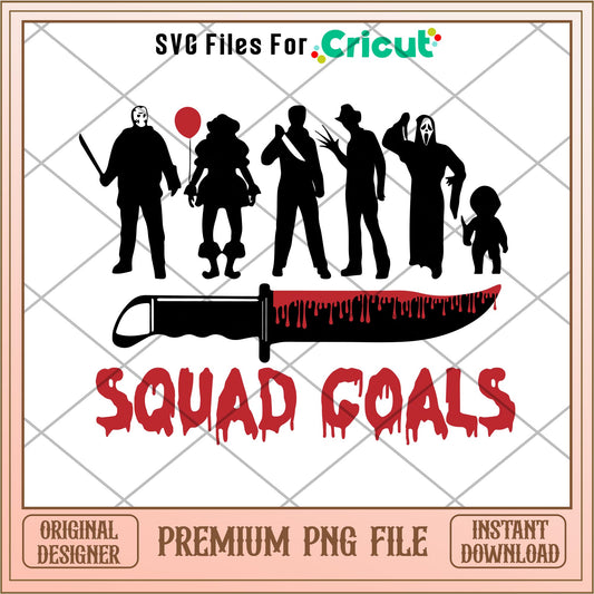 SquadGoals Horror Movie png, Horror characters png, digital download