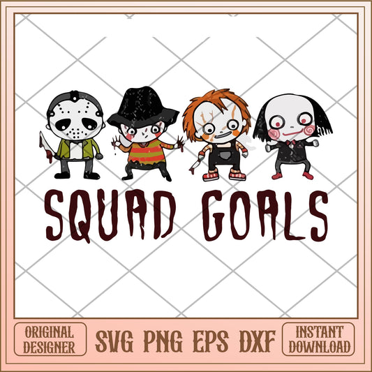Squad goals svg, Horror Characters Svg, digital download