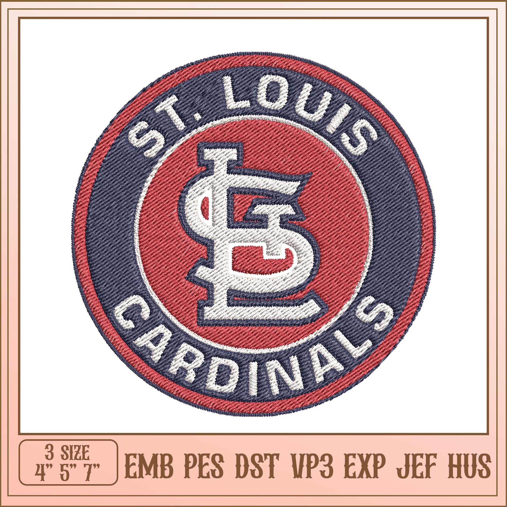 St Louis Cardinals Embroidery Design