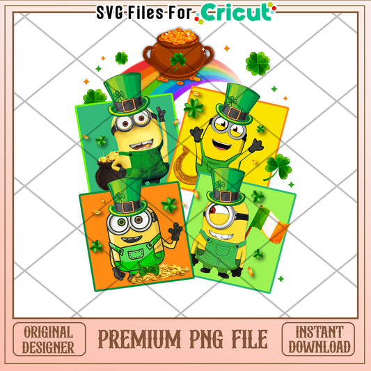 St Patrick Day Minions PNG Clipart for Cricut Crafts