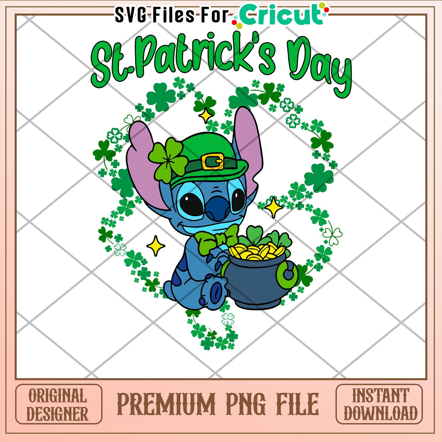 St Patrick's Day Cute Character PNG for Cricut Projects