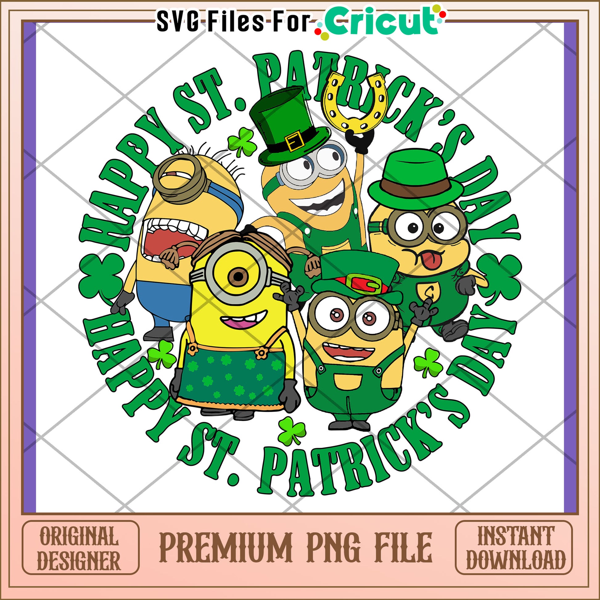 St Patrick's Day Minions PNG Design for Fun Celebrations