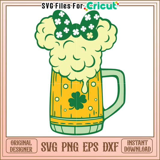 St Patricks Day Beer Mug SVG Cut File