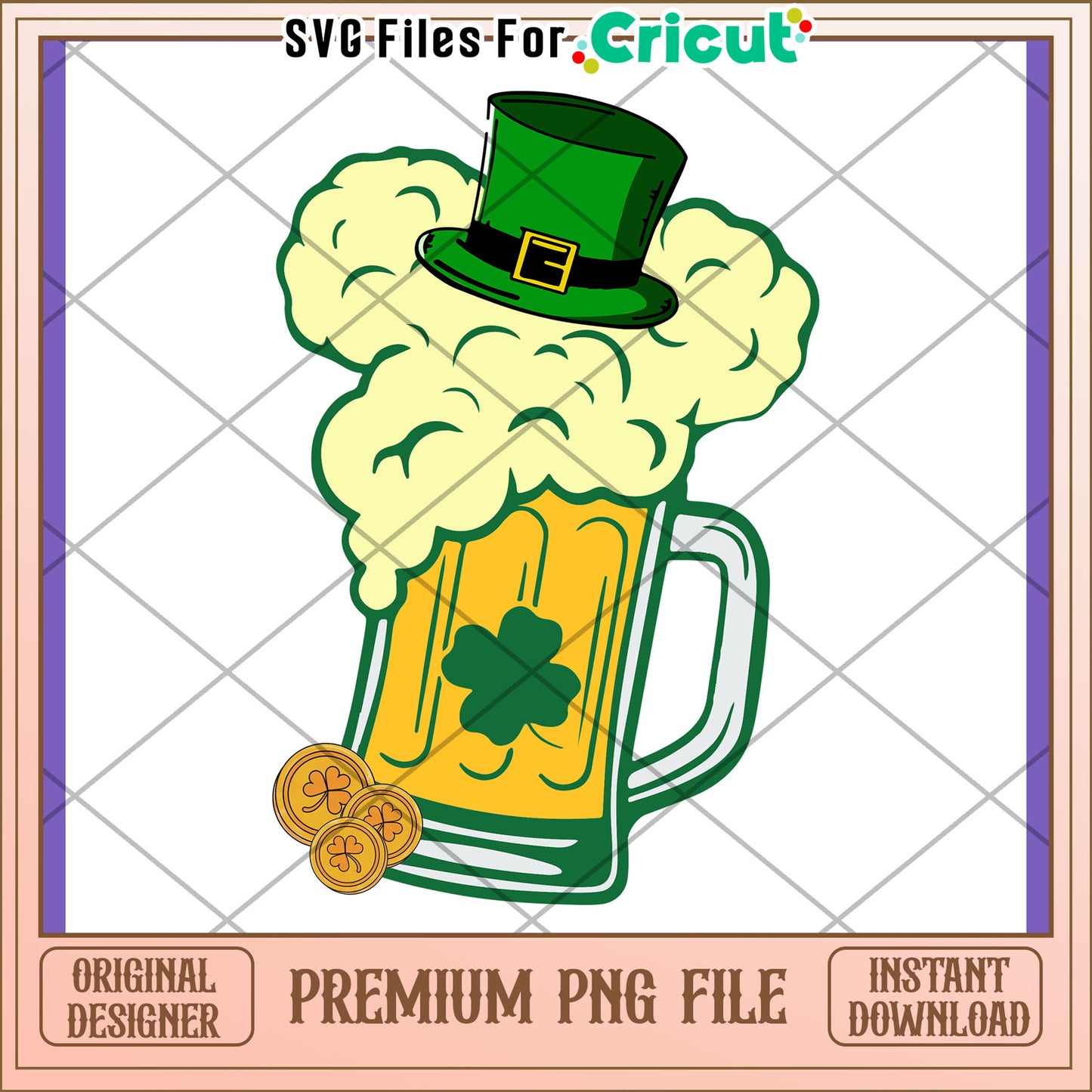 St Patricks Day Beer PNG, Instant Download