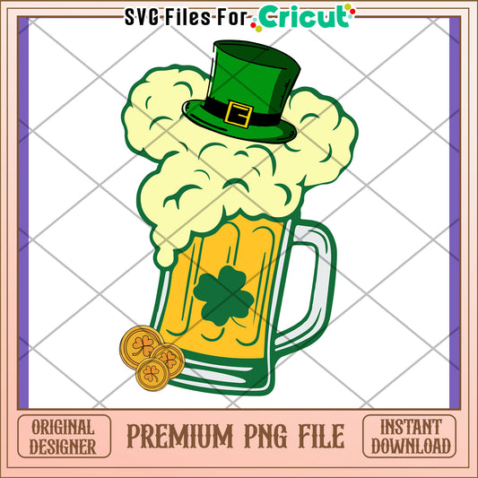 St Patricks Day Beer PNG, Instant Download
