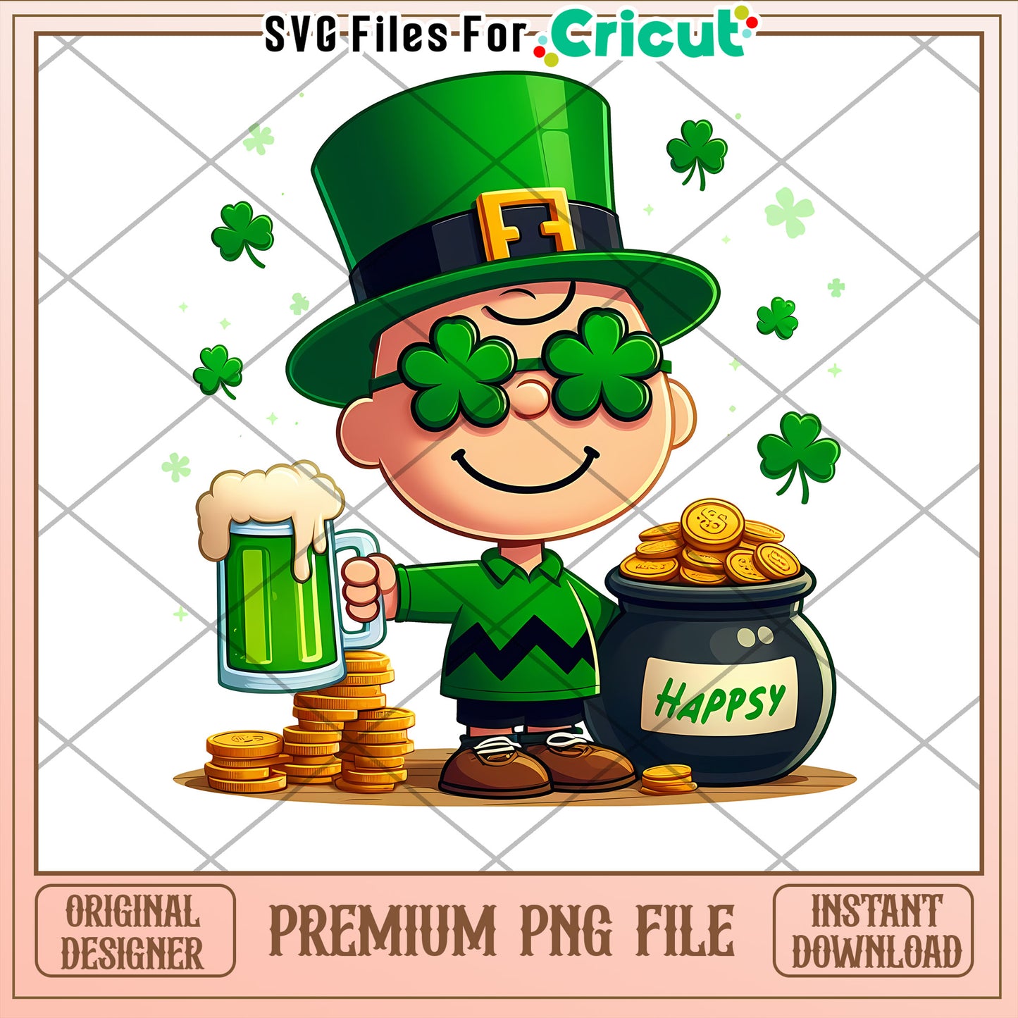 St Patricks Day Charlie Brown PNG