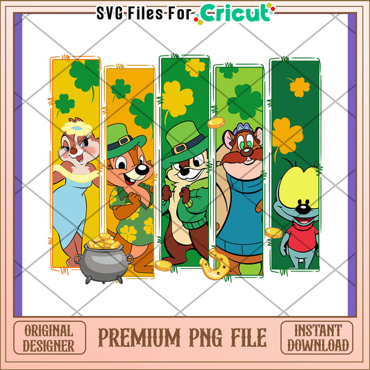 St Patricks Day Chipmunks PNG Design