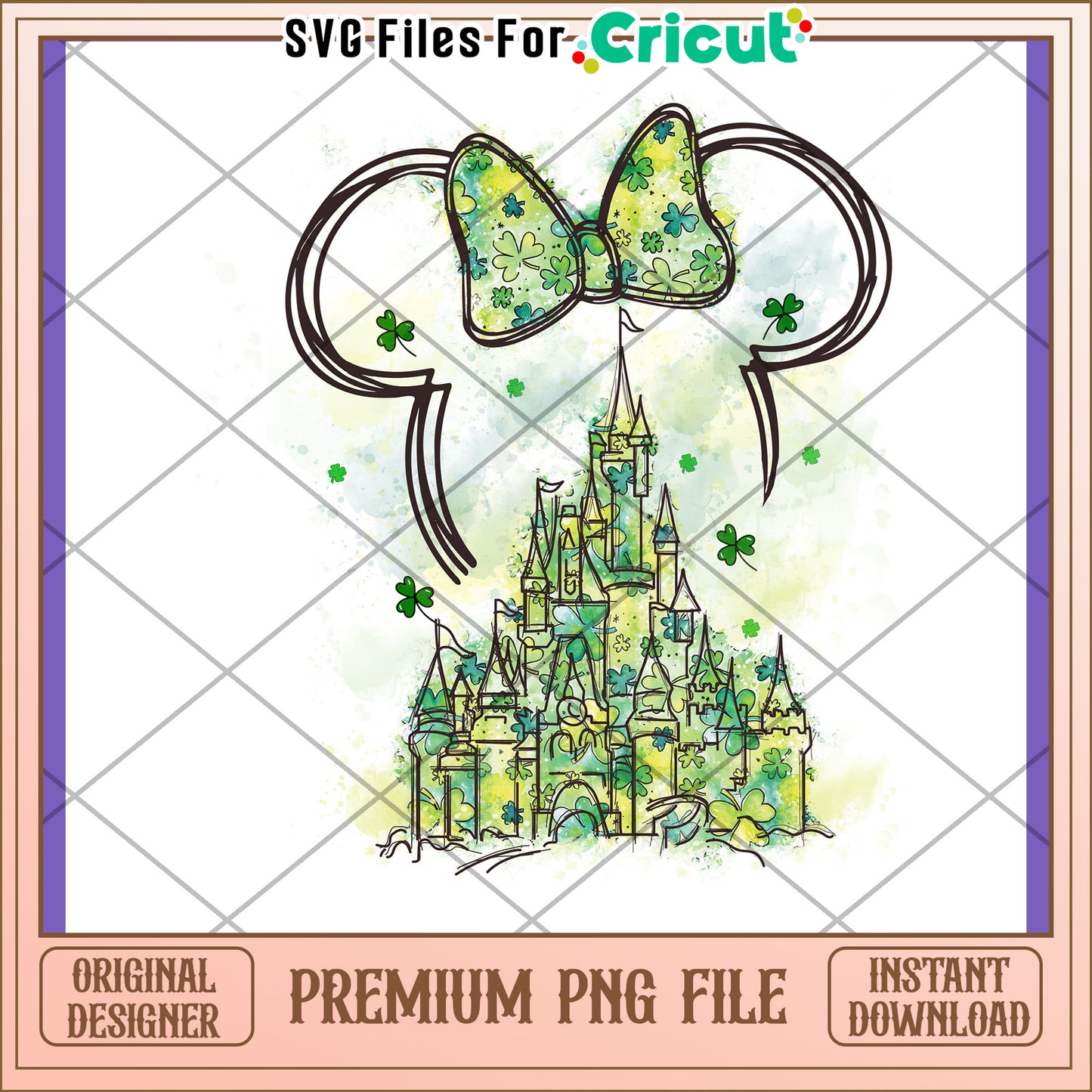 St Patricks Day Disney Castle PNG