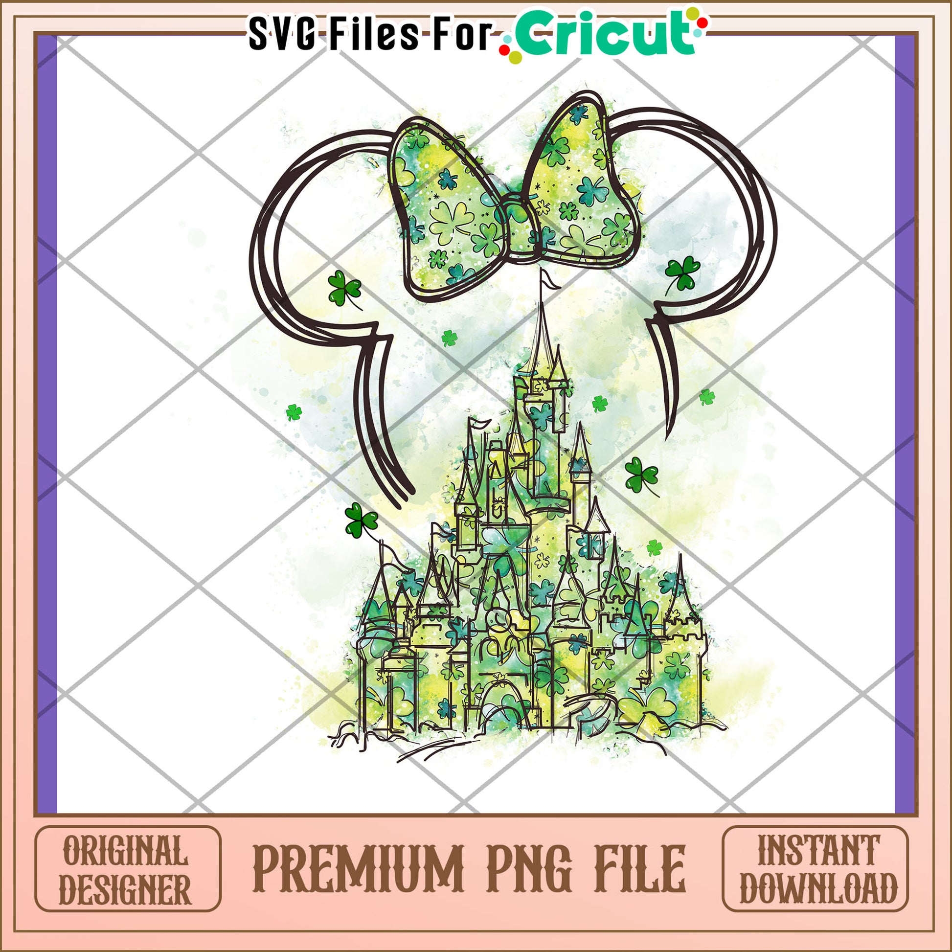 St Patricks Day Disney Castle PNG