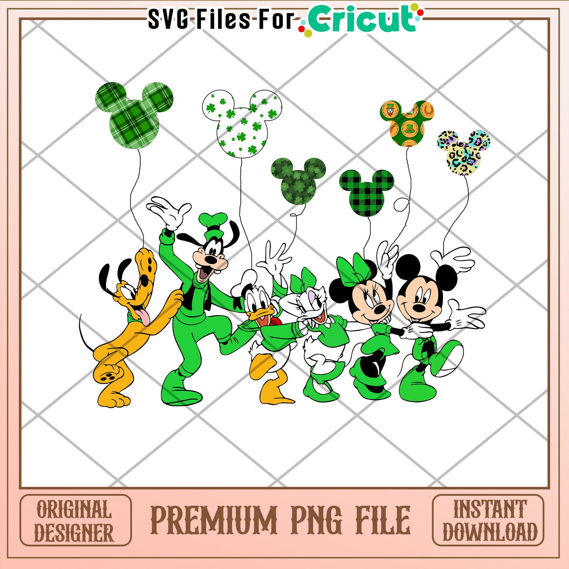 St Patricks Day Disney PNG Instant Download
