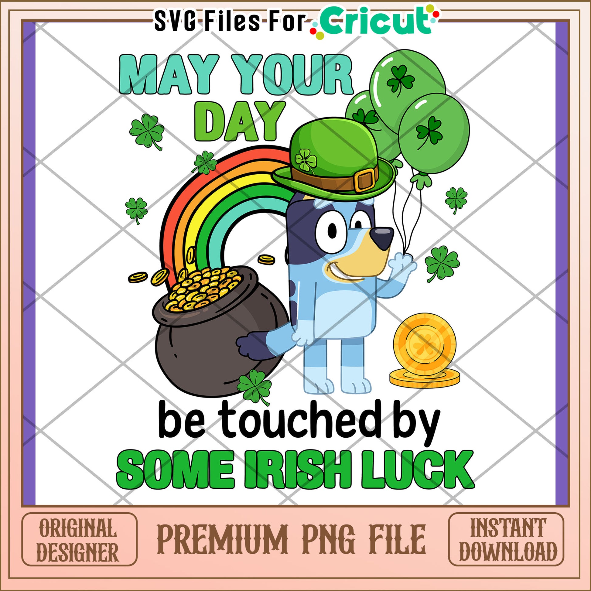 St Patricks Day Dog PNG Instant Download