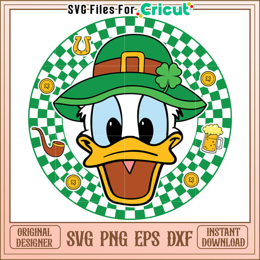 St Patricks Day Donald Duck SVG PNG EPS DXF