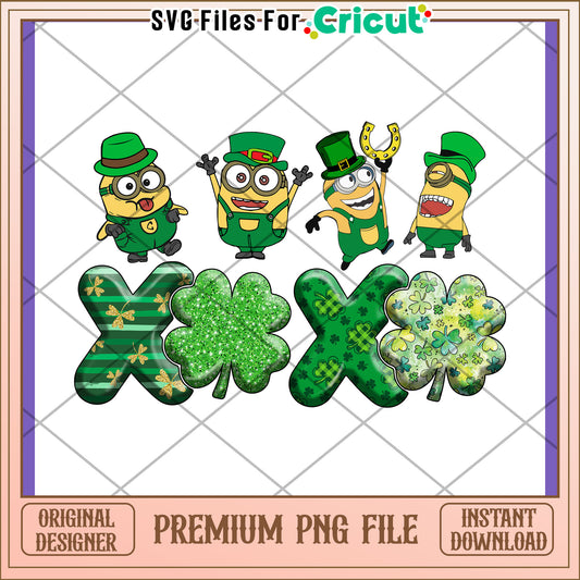 St Patricks Day Minions PNG Design for Crafts