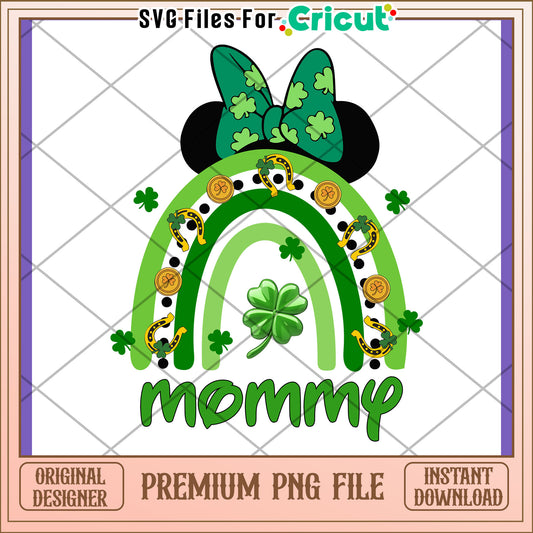 St Patricks Day Mommy PNG Rainbow Design
