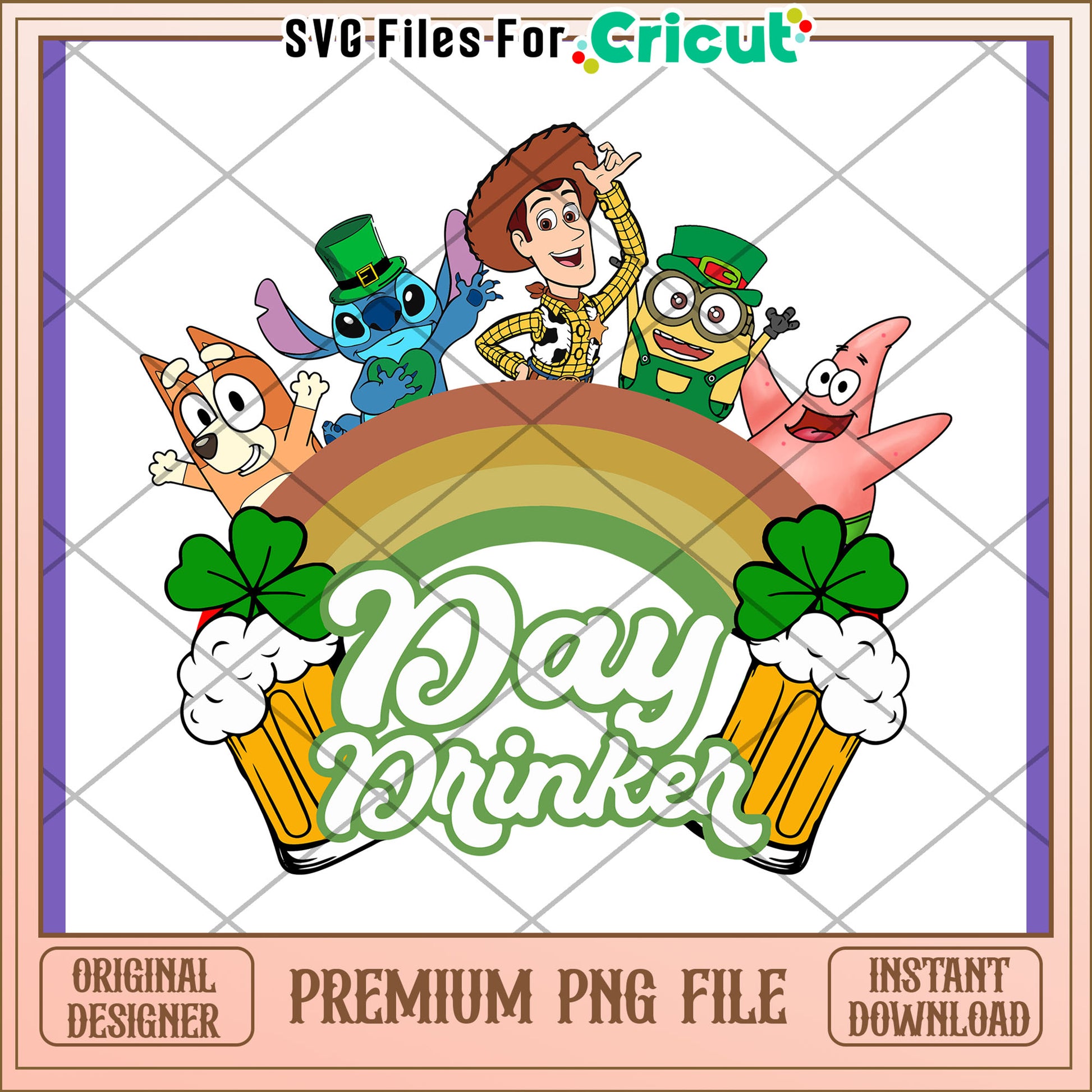 St Patricks Day PNG Cartoon Rainbow Design